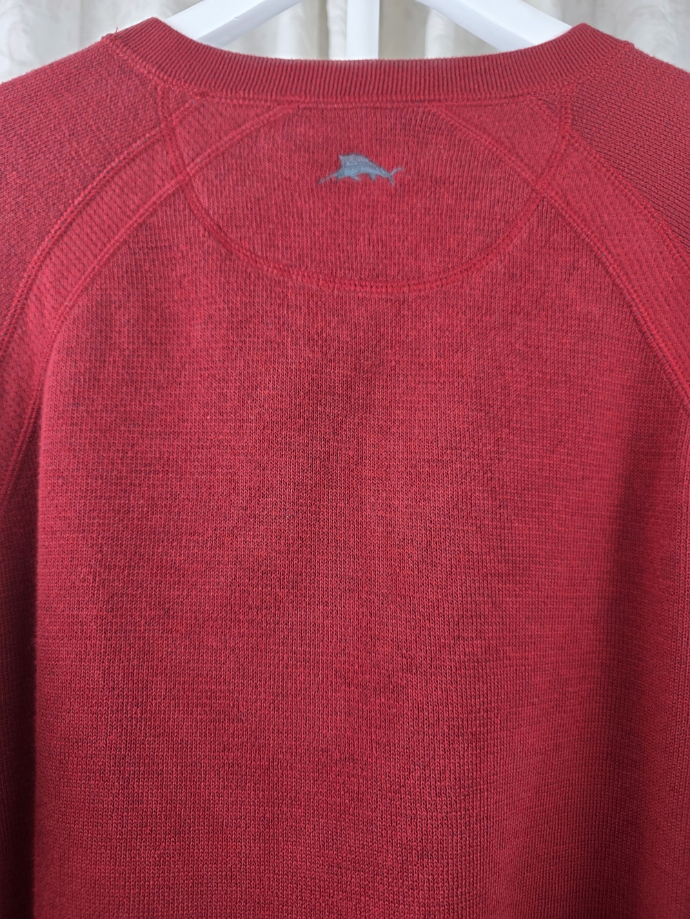 Tommy Bahama Reversible Crewneck Sweater XL Red Blue Marl Pullover - Picture 10 of 15